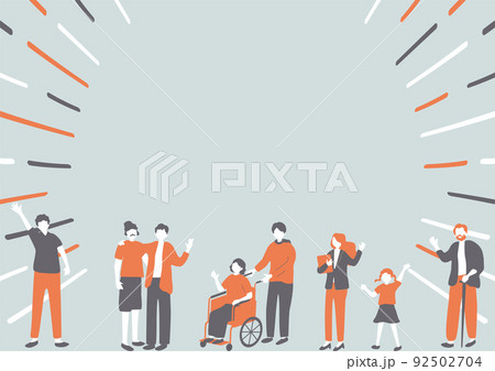 ダイバーシティ 多様な人々 ダイバーシティ 多様な人々 92502704
