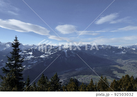 Winter hiking tour to Hoher Frassen mountain, Raggal, Austria 92503032