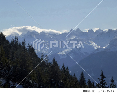 Winter hiking tour to Hoher Frassen mountain, Raggal, Austria 92503035