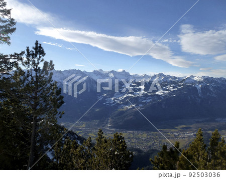 Winter hiking tour to Hoher Frassen mountain, Raggal, Austria 92503036