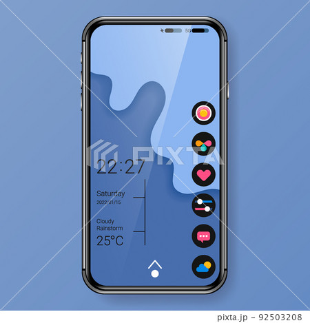 dark mode user interface realistic mobile app design dark mode user interface realistic mobile app design 92503208