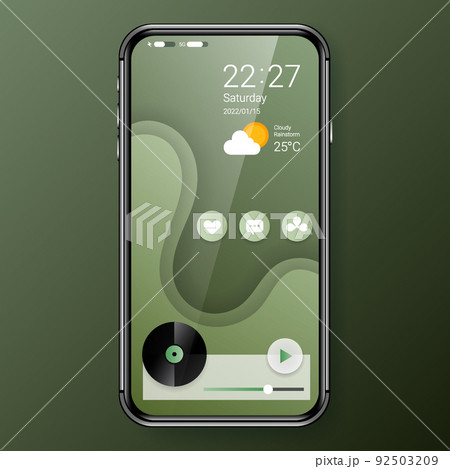 green theme user interface home mobile app menu green theme user interface home mobile app menu 92503209
