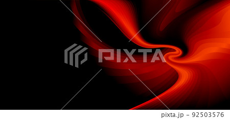 Paper layer circle black and red abstract background. Curves and lines use for banner, cover, poster, wallpaper, design with space for text 92503576