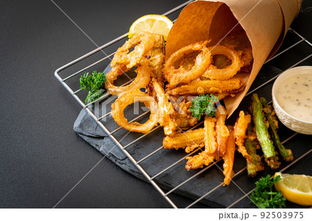 fried mixed vegetable (onions, carrot, baby corn, pumpkin) or tempura 92503975