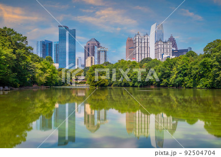 Piedmont Park in Downtown Atlanta city in USA Piedmont Park in Downtown Atlanta city in USA 92504704