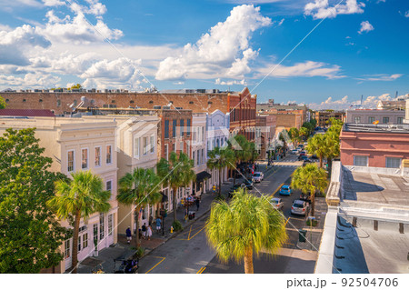 Historical downtown area of Charleston, cityscape in USA Historical downtown area of Charleston, cityscape in USA 92504706