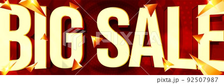 Big sale shopping event advertising banner. Retail business deal advertisement template. Big sale offer banner design vector illustration Big sale shopping event advertising banner. Retail business deal advertisement template. Big sale offer banner design vector illustration 92507987