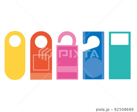 ドアハンガー　ドアプレート　ベクターイラスト 92508689