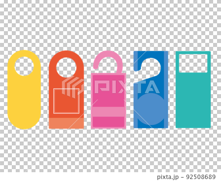 ドアハンガー　ドアプレート　ベクターイラスト 92508689