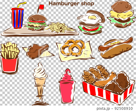 Hamburger shop menu set Hamburger shop menu set 92508910