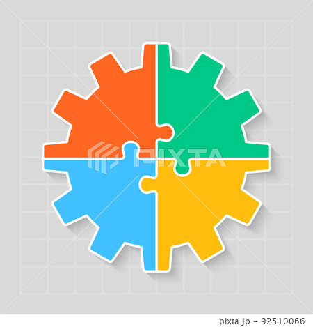 Diagram infographic gear puzzle jigsaw Diagram infographic gear puzzle jigsaw 92510066