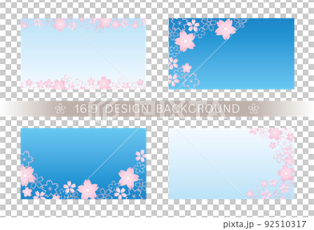 桜のバックグラウンド ブルー 桜のバックグラウンド ブルー 92510317