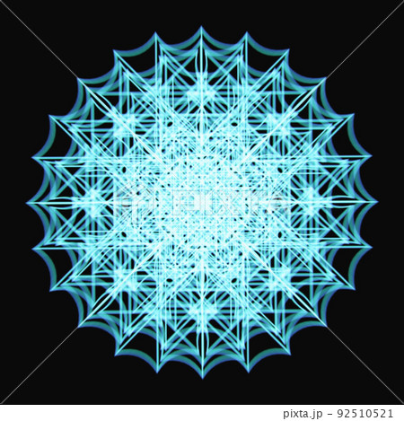 幾何学模様 フラクタル模様 曼荼羅 カラフルアイコン 92510521