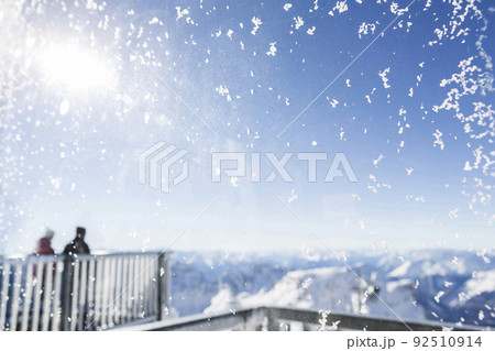 Mountain view from Zugspitze, Bavaria, Germany, wintertime 92510914