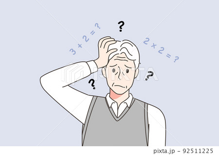 Elderly man suffer from memory loss Elderly man suffer from memory loss 92511225