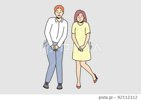 Man and woman want to pee 92512312