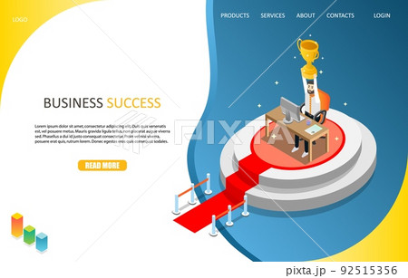Business success landing page website vector template Business success landing page website vector template 92515356