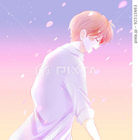 幸せそうな男性 春 幸せそうな男性 春 92515663