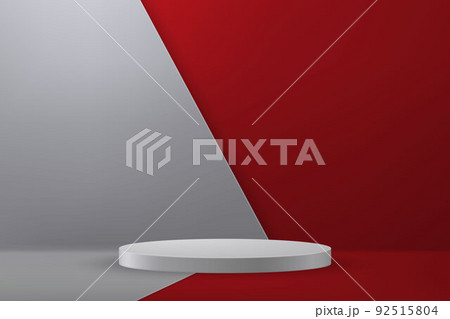 3d realistic podium or pedestal on luxury background 92515804