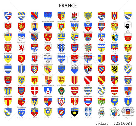 Set Coat of arms of the department of France Set Coat of arms of the department of France 92516032