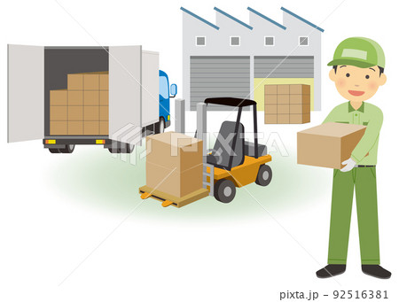 流通業界で働く男性 92516381