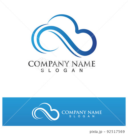 Cloud Logo And Symbol Icon template vector icon...のイラスト素材 [92517569 ...