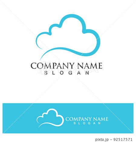 Cloud Logo And Symbol Icon template vector icon...のイラスト素材 [92517571 ...