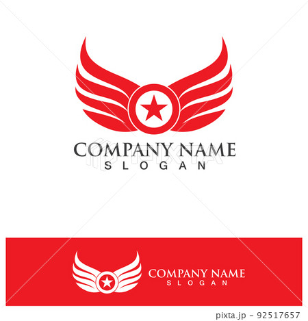 Wings logo vector icon symbol illustration design template Wings logo vector icon symbol illustration design template 92517657