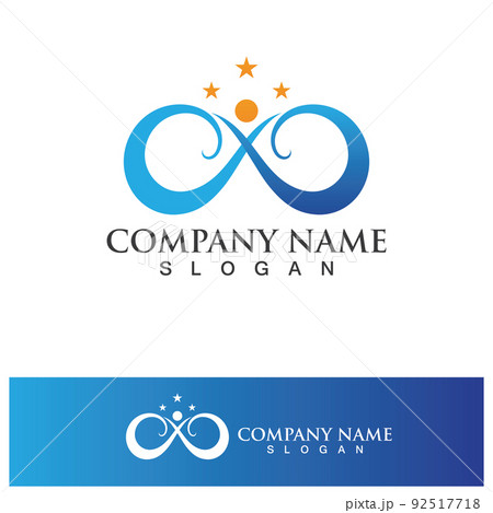 Infinity people family care logo  Design Vector 92517718