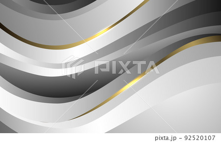 Abstract white grey curve overlap gold line design modern luxury futuristic background vector 92520107