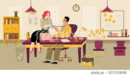 Sexual harassment at work in office 92520896