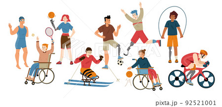 Paralympic athletes, sport people with disability Paralympic athletes, sport people with disability 92521001
