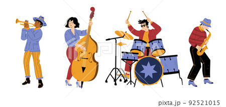 Jazz band vibe, artists performing music on stage 92521015