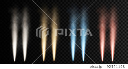 Smoke trails, colorful clouds of plane, rocket Smoke trails, colorful clouds of plane, rocket 92521198