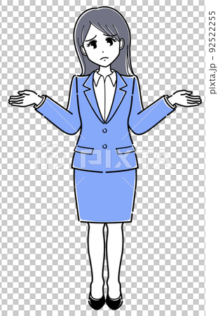 西服女人聳肩（簡單，全身） 92522255