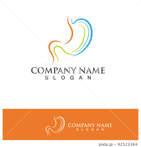 Stomach Health Logo vector illustration design - creative Gastroenterology Healthy Logo element icon, Stomach healthcare icon vector template 92523364