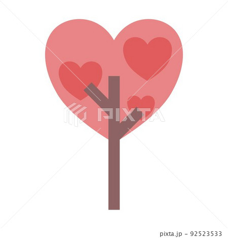 Tree icon vector heart geometric symbol for...のイラスト素材