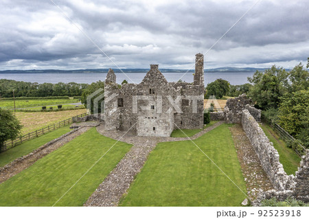 The beautiful Tully Castle by Enniskillen, County Fermanagh in Northern Ireland 92523918