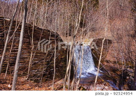 利平茶屋森林公園　鳥居川　渓間工　治山ダム工　谷止工　床固工 92524954