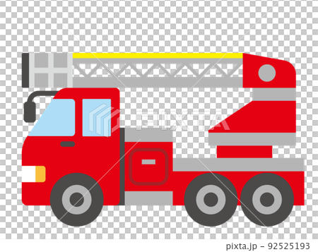 Illustration of a cute fire engine C 92525193