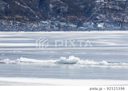 諏訪湖の御神渡 2018年 諏訪湖の御神渡 2018年 92525396