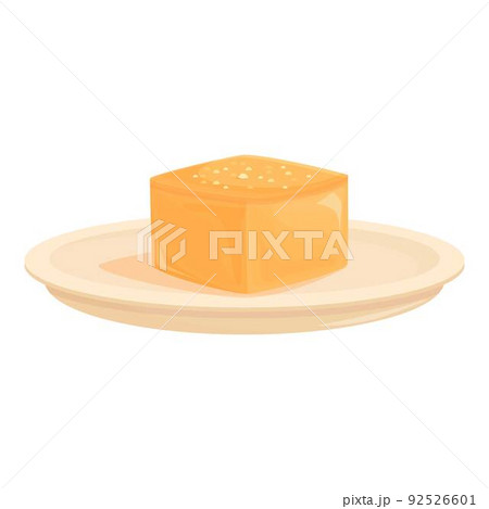 Pastel cake icon cartoon vector. Portuguese food. Meal dish 92526601