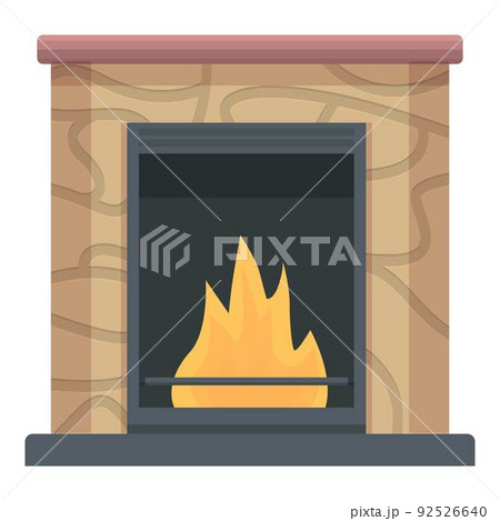 Bakery furnace icon cartoon vector. Fire stove. Chair wood 92526640