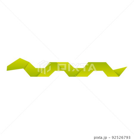 Origami snake icon cartoon vector. Animal paper. Geometric polygon Origami snake icon cartoon vector. Animal paper. Geometric polygon 92526793