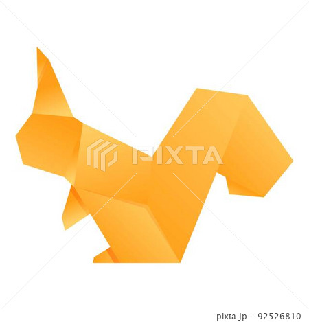 Origami squirrel icon cartoon vector. Animal paper. Art geometric 92526810