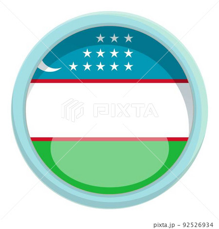 Uzbekistan circle emblem icon cartoon vector. People map. Islam day Uzbekistan circle emblem icon cartoon vector. People map. Islam day 92526934