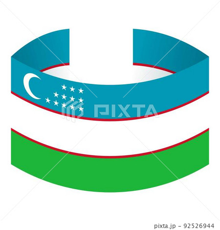 Circle uzbekistan icon cartoon vector. Flag map. Emblem day Circle uzbekistan icon cartoon vector. Flag map. Emblem day 92526944