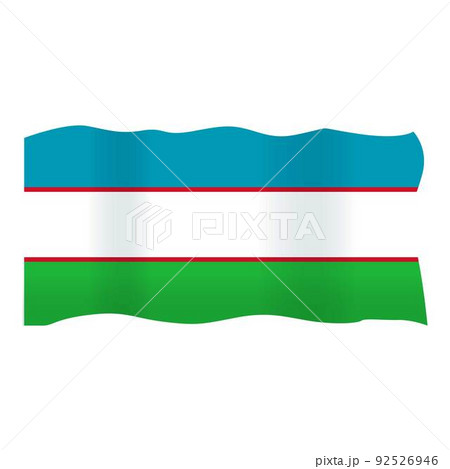 Independent flag icon cartoon vector. Uzbekistan map. National sign Independent flag icon cartoon vector. Uzbekistan map. National sign 92526946
