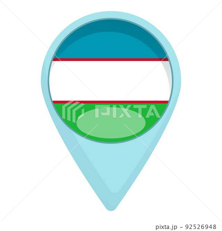 Uzbekistan gps location icon cartoon vector. Flag emblem. Sign asia Uzbekistan gps location icon cartoon vector. Flag emblem. Sign asia 92526948
