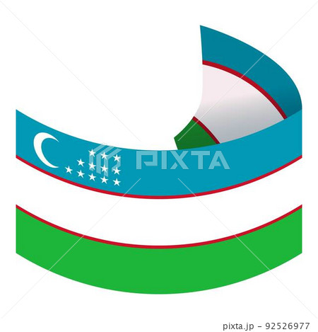 Uzbekistan people flag icon cartoon vector. Islam day. National cover Uzbekistan people flag icon cartoon vector. Islam day. National cover 92526977